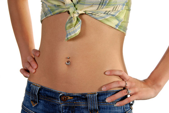 Beautiful belly piercing deals
