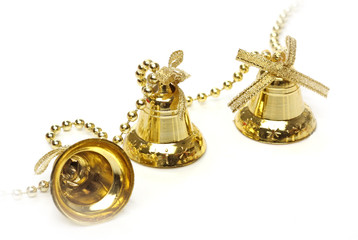 Fototapeta na wymiar Three christmas bells. From christmas series