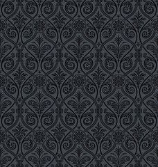 Seamless gothic Damask Wallpaper - 9743938