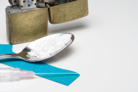 Equipment used in the preparation of illegal street drugs.
