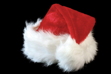 Santas Hat Isolated on Black