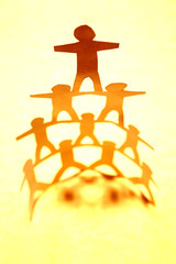 A team together supporting one another