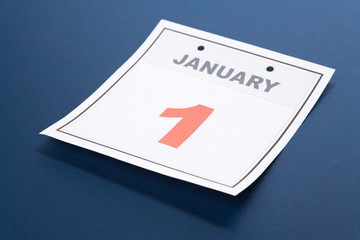 New Year, calendar date January 1 for background