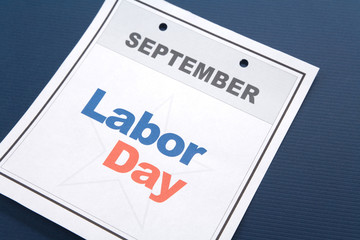 Labor Day, calendar date for background