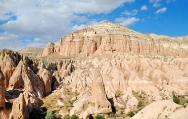 Summer landscape of Cappadocia near Goreme, Turkey