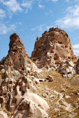 Rock castle in Uchisar, Cappadocia, Turkey