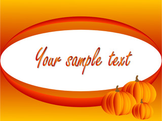Fototapeta premium Autumn background with the pumpkins