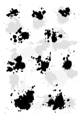 Obraz premium set of ink drops
