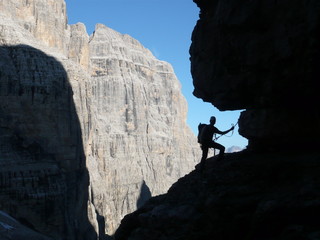 Via ferrata dans les dolomites