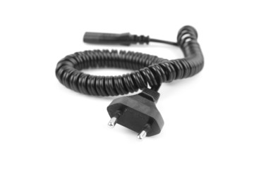 an electric wire white background