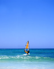 Windsurfer off the coast of Fuerteventura