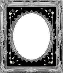 Sliver Vintage Ornate Frame - with isolated clipping path