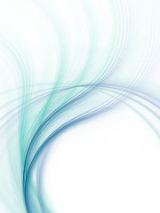 Abstract fractal background. Blue and green waves.