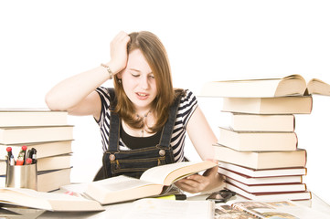 Schülerien, Verzweifelung und Frust bei Hausaufgaben