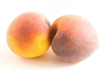 Peach isolated on white background