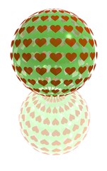 heart glass ball