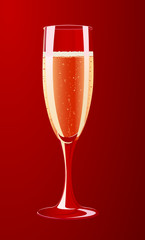 Vector illustration of a champagne glass