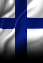 Obraz premium Flag of finland waving in the wind
