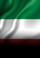 Italian flag waving in the wind