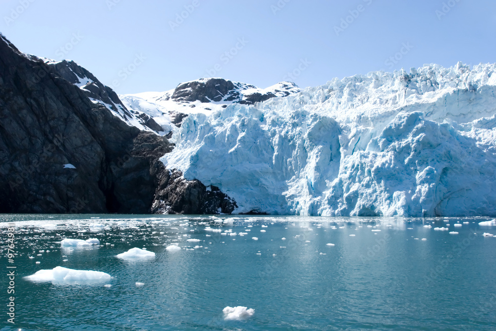 Sticker hubbard glacier in alaska usa