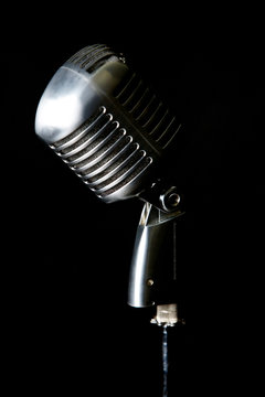 Old fashion retro microphone for singing