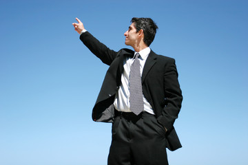 Successful businessman showing confidence