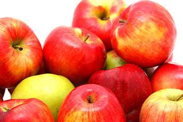 Naklejka na ściany i meble many apples on white background as a healthy food concept