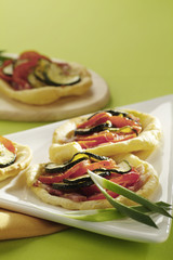 Bacon and vegetable pies