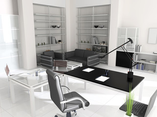 Interior of a cabinet with furniture