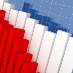 business background, 3d image of financial stat
