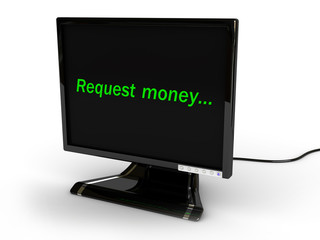 Request money (image can be used for printing or web)