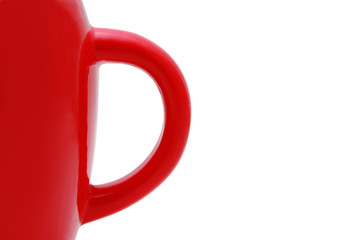 Red cup isolated over white background