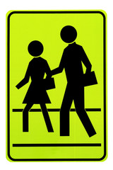 Road Sign. Pedestrians.