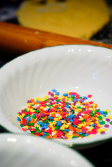 Colorful sugar sprinkles