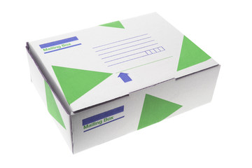 Parcel on Isolated White Background