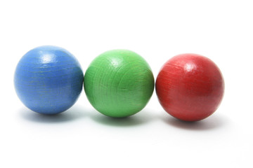 Juggling Balls on Isolated White Background