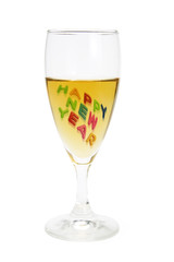 Wineglass on Isolated White Background