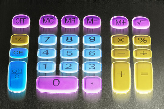 Close Up of Calculator Keys