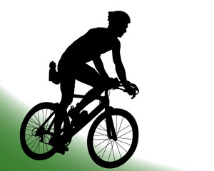 Obraz na płótnie Canvas Cyclist Silhouette Vector