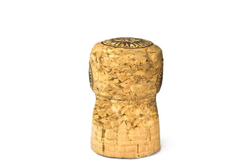 cork cork from wine on a white background