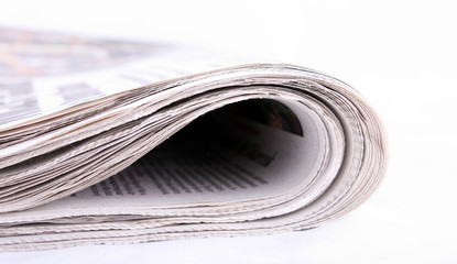 newspaper isolated on white background, news, reading