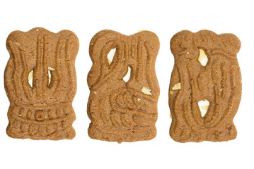 speculaas ( a typical dutch cookie) isolated