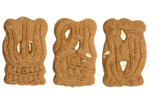 speculaas ( a typical dutch cookie) isolated