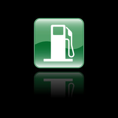 Obraz premium Glossy Fuel Station Icon