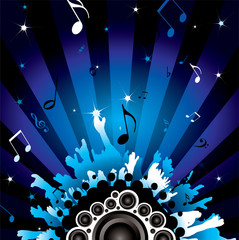 modern background with a disco theme with speakers