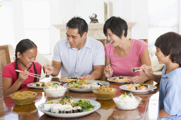 Naklejka premium Family Enjoying meal,mealtime Together