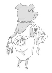 lady of a pig
