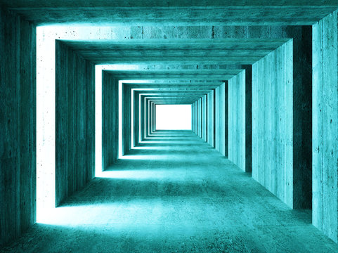 Fototapeta fine image of 3d concretet tunnel abstract background