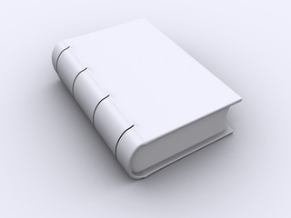 A simple white book - rendered in 3d