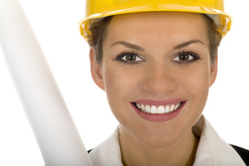 Woman in hardhat